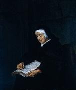 Gabriel Metsu Old Woman Meditating oil on canvas